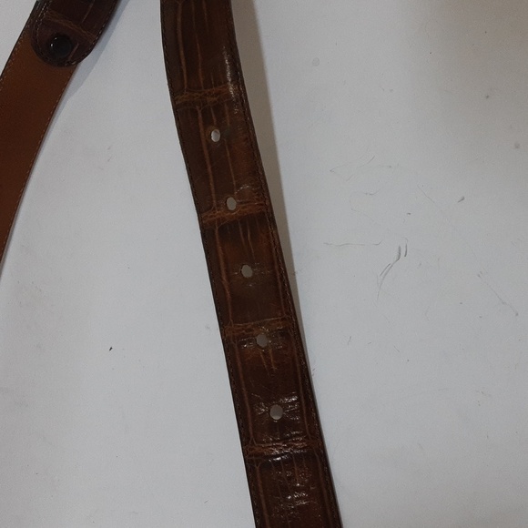 Vintage Hartnell women belt turtle buckle y2k leather brown animal  printed M - Picture 3 of 8